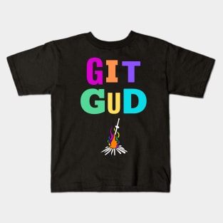 Git Gud (On Black) Kids T-Shirt